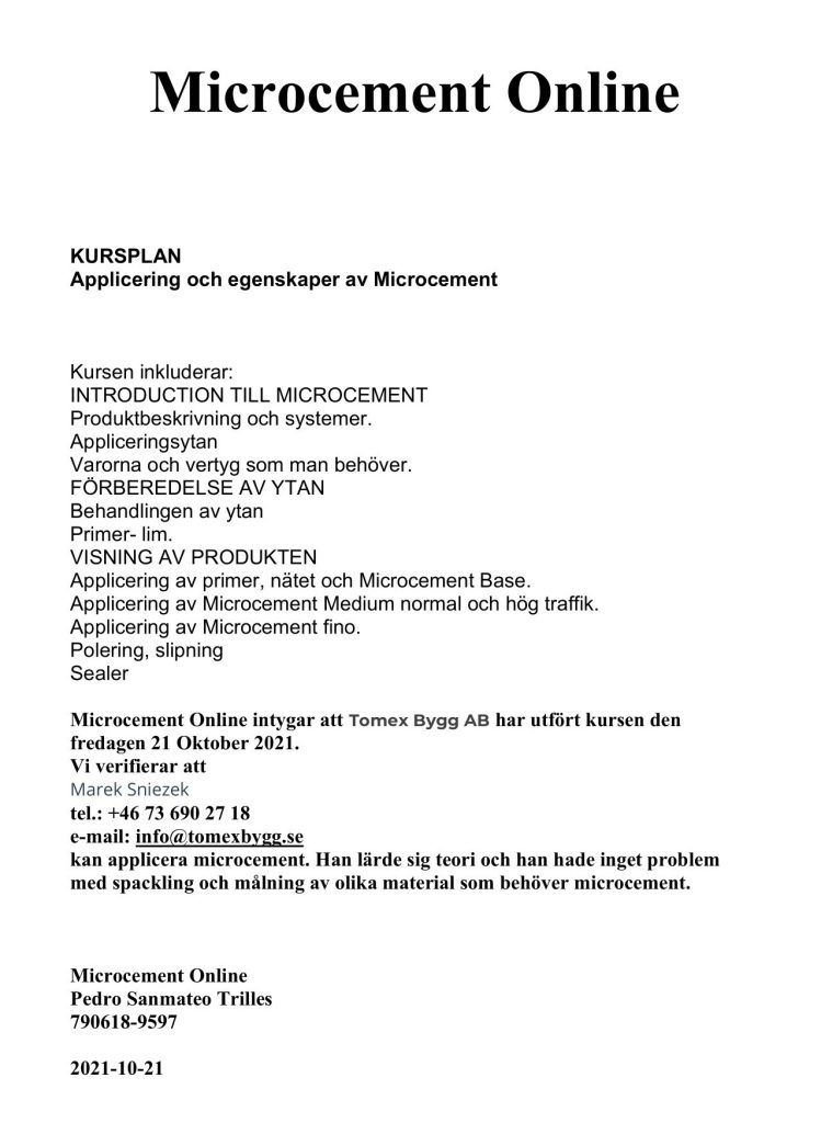 Interiört byggarbete från Tomex Bygg